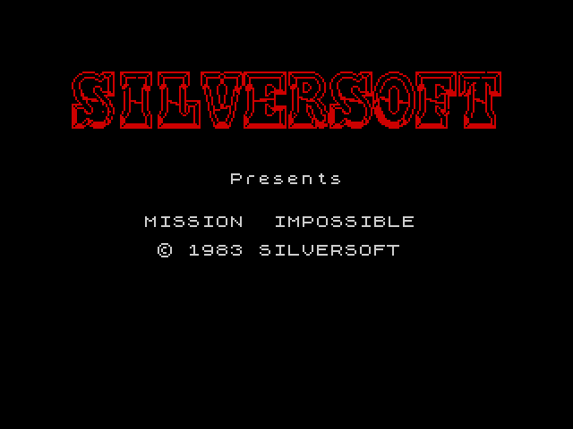 Mission Impossible title screen for ZX Spectrum